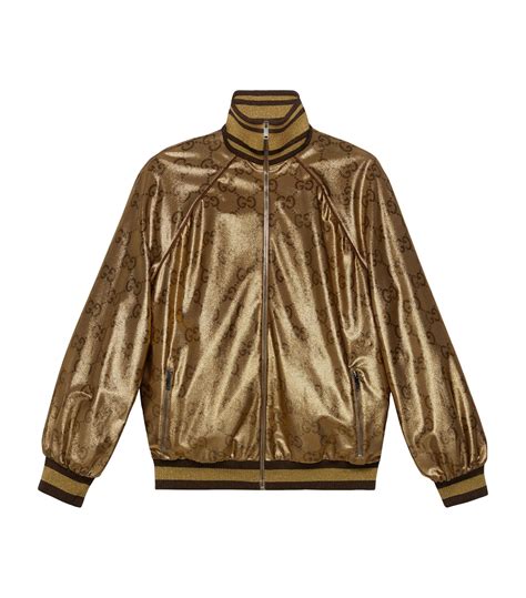 gucci gold gg bomber jacket|Gucci camouflage jacket.